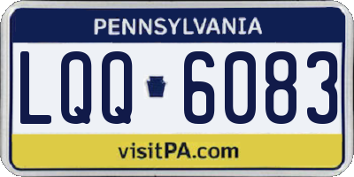 PA license plate LQQ6083
