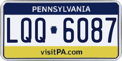 PA license plate LQQ6087