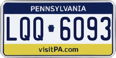 PA license plate LQQ6093