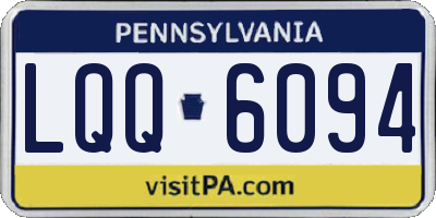 PA license plate LQQ6094