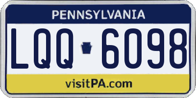PA license plate LQQ6098