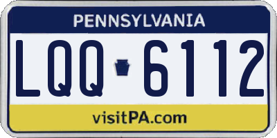 PA license plate LQQ6112