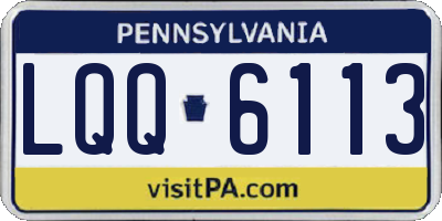 PA license plate LQQ6113