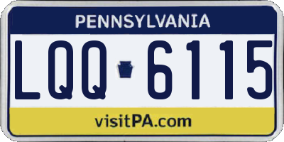 PA license plate LQQ6115