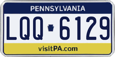 PA license plate LQQ6129