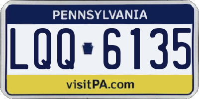PA license plate LQQ6135