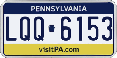 PA license plate LQQ6153