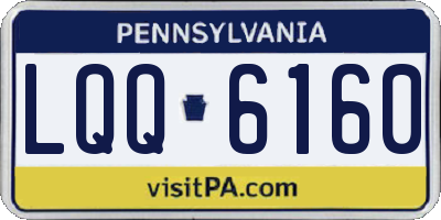 PA license plate LQQ6160