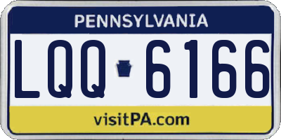 PA license plate LQQ6166