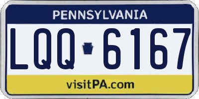 PA license plate LQQ6167