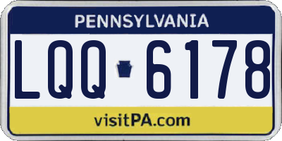 PA license plate LQQ6178