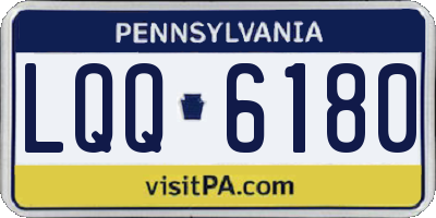 PA license plate LQQ6180