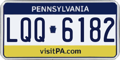 PA license plate LQQ6182