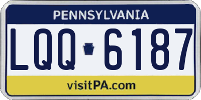 PA license plate LQQ6187