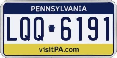 PA license plate LQQ6191