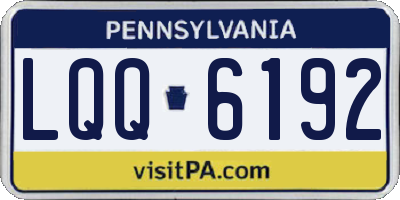 PA license plate LQQ6192