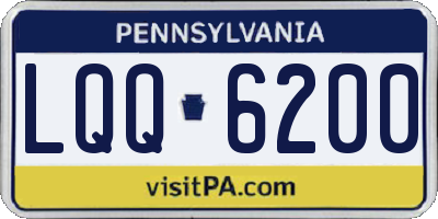 PA license plate LQQ6200