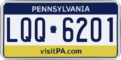 PA license plate LQQ6201