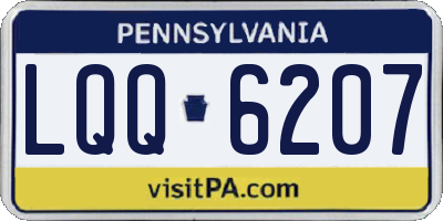 PA license plate LQQ6207