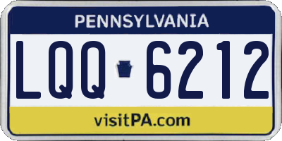 PA license plate LQQ6212