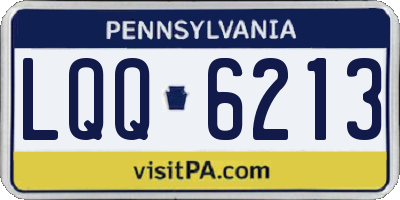 PA license plate LQQ6213