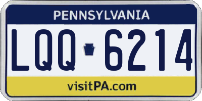 PA license plate LQQ6214