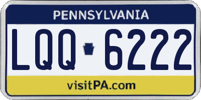 PA license plate LQQ6222