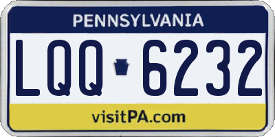 PA license plate LQQ6232