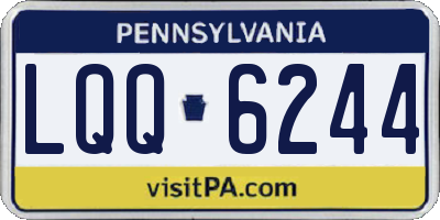 PA license plate LQQ6244