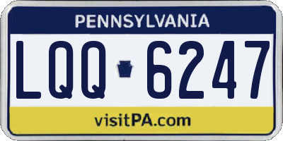 PA license plate LQQ6247