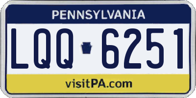 PA license plate LQQ6251