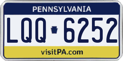 PA license plate LQQ6252
