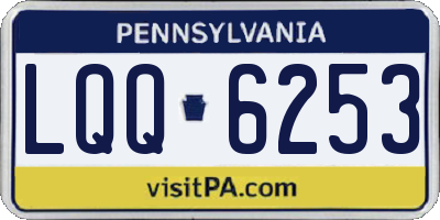 PA license plate LQQ6253