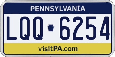 PA license plate LQQ6254