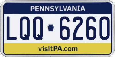 PA license plate LQQ6260