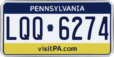 PA license plate LQQ6274