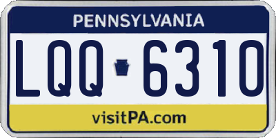 PA license plate LQQ6310