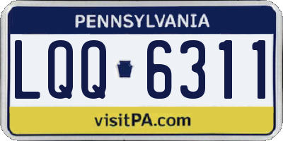 PA license plate LQQ6311