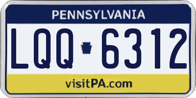 PA license plate LQQ6312