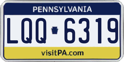PA license plate LQQ6319