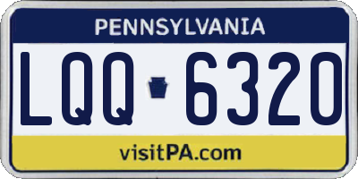 PA license plate LQQ6320
