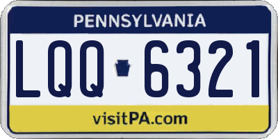 PA license plate LQQ6321