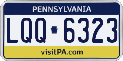 PA license plate LQQ6323