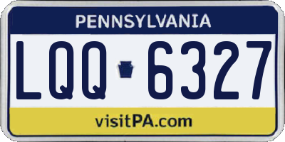 PA license plate LQQ6327