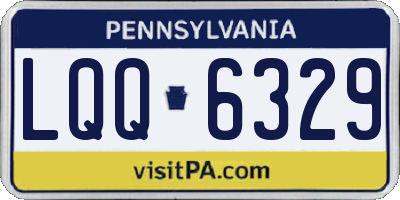 PA license plate LQQ6329