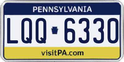 PA license plate LQQ6330