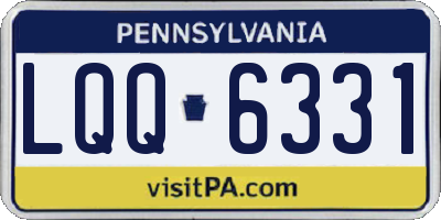 PA license plate LQQ6331
