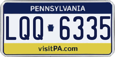 PA license plate LQQ6335