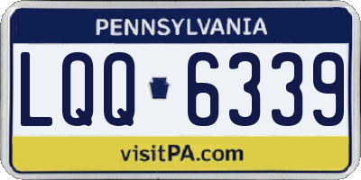 PA license plate LQQ6339