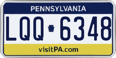 PA license plate LQQ6348